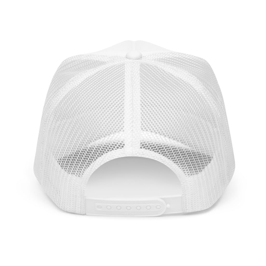White mesh cap on a white background