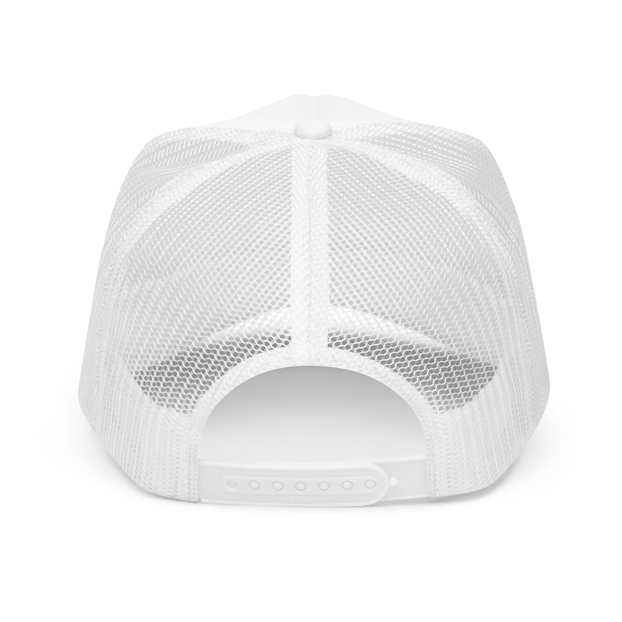 White mesh cap on a white background