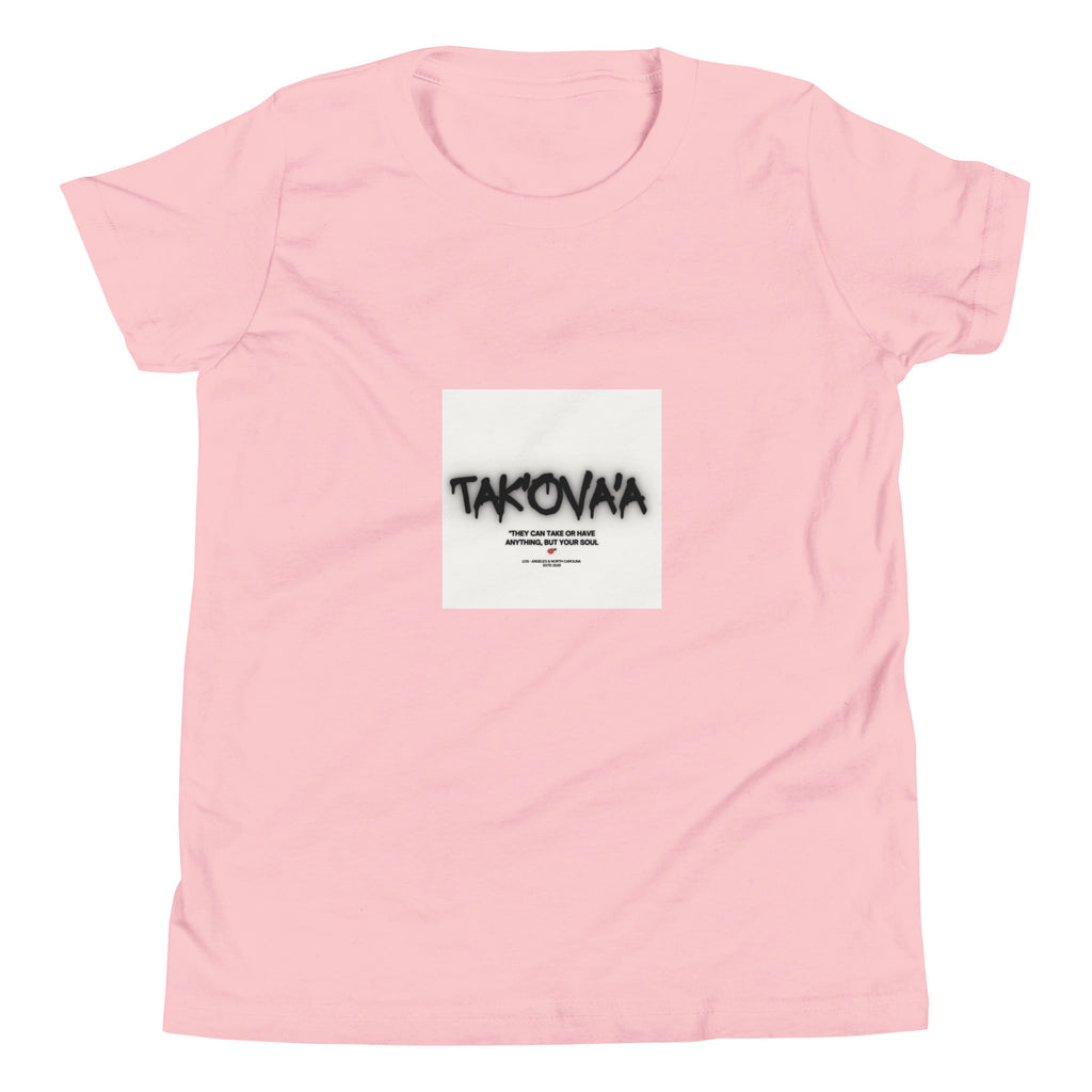 Pink t-shirt with a graphic design on a white background